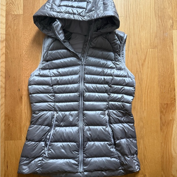 lululemon athletica Jackets & Blazers - Lululemon Athletica Gray Hooded Puffer Vest